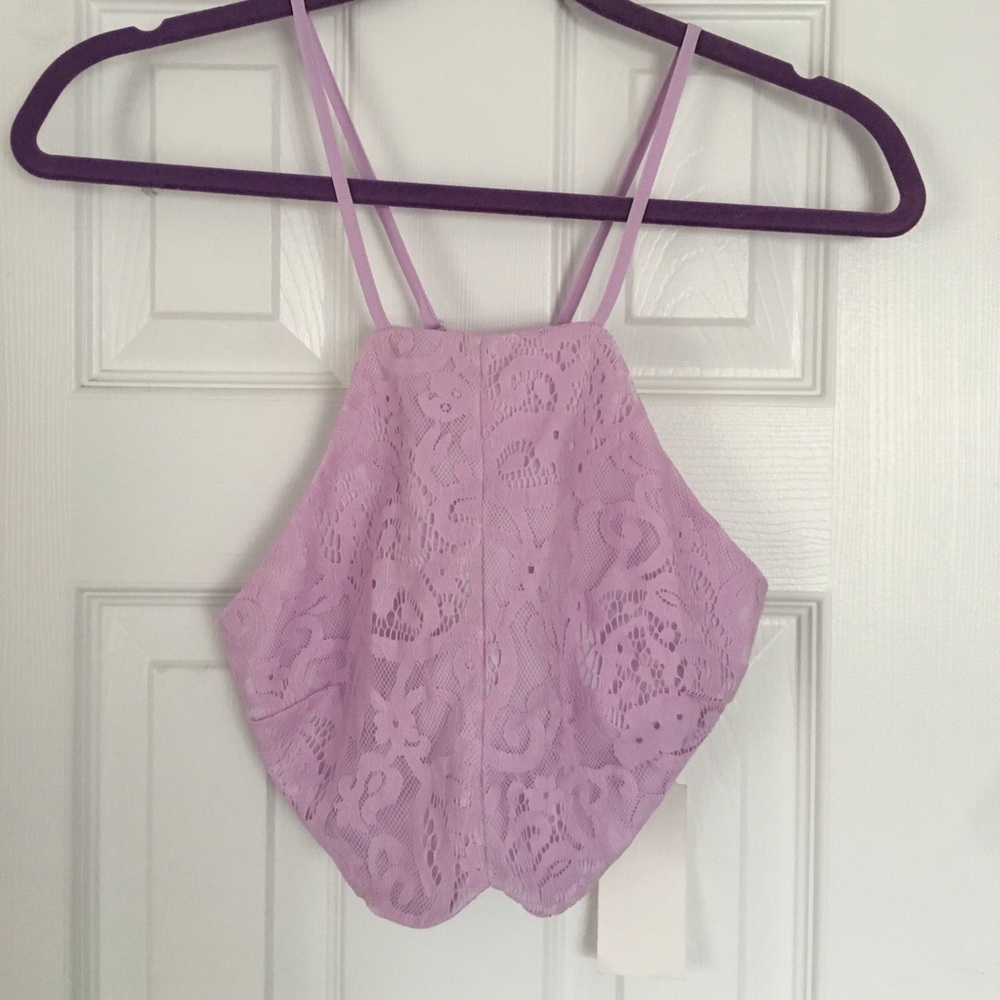 Tobi lilac crop top
